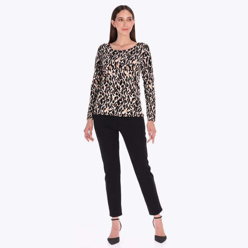 Sweter Escote Redondo con Aplicación