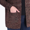 Cardigan Escote Redondo Bolsas al Frente con Hilos Metálicos