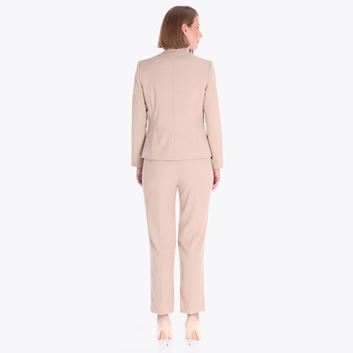 Saco con Cuello Chino Tejido Plano
