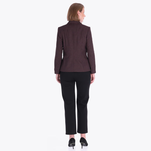 Saco con Cuello Sport y Bolsas al Frente Tejido Plano