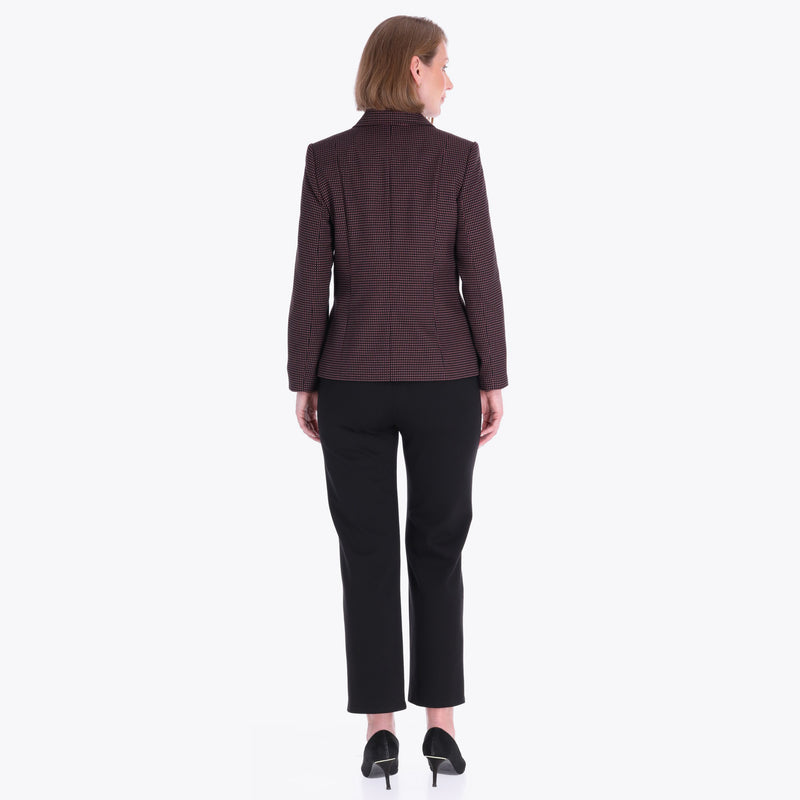Saco con Cuello Sport y Bolsas al Frente Tejido Plano
