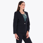 Saco Escote "V" con Vivos Tejido Plano