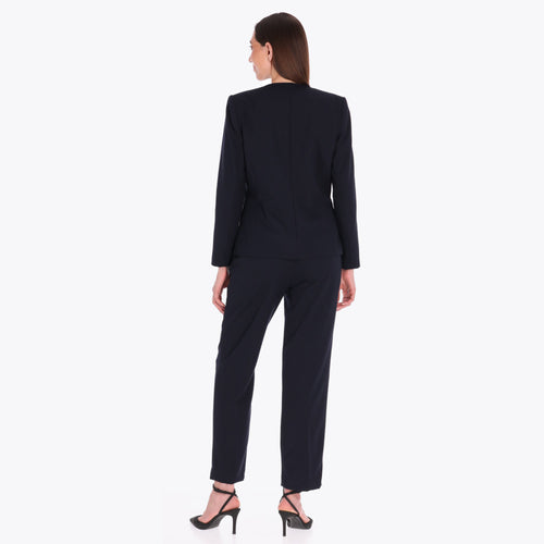 Saco Escote "V" con Vivos Tejido Plano