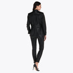Blazer Efecto Piel con Stretch Solapa Escuadra