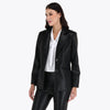 Blazer Efecto Piel con Stretch Solapa Escuadra