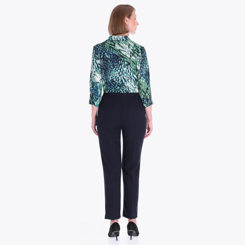 Pantalón Básico con Elastico al Costado con Bolsas Tejido Plano