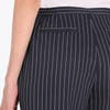 Pantalón en Raya de Gis con Elástico a los Costados y Vivos Tejido Plano