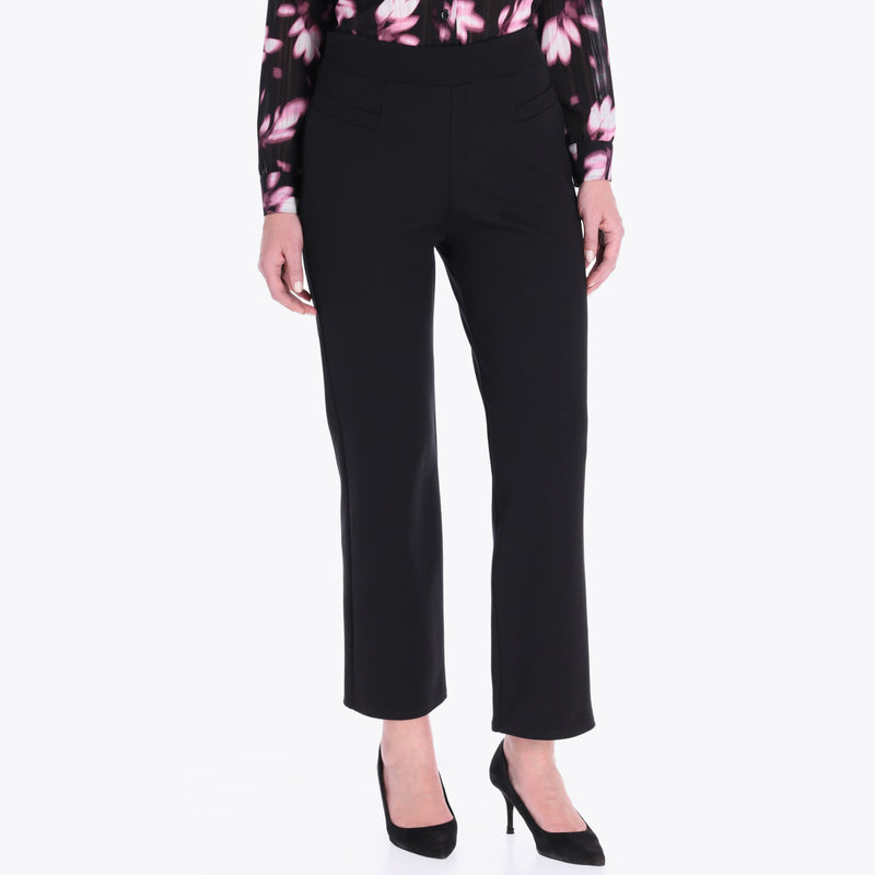 Pantalón en Tejido de Punto con Vivos