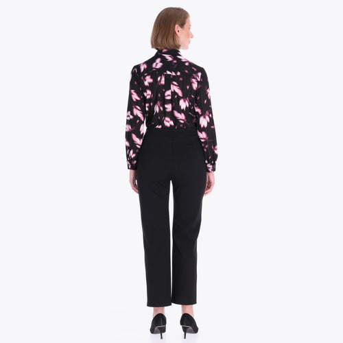 Pantalón en Tejido de Punto con Vivos