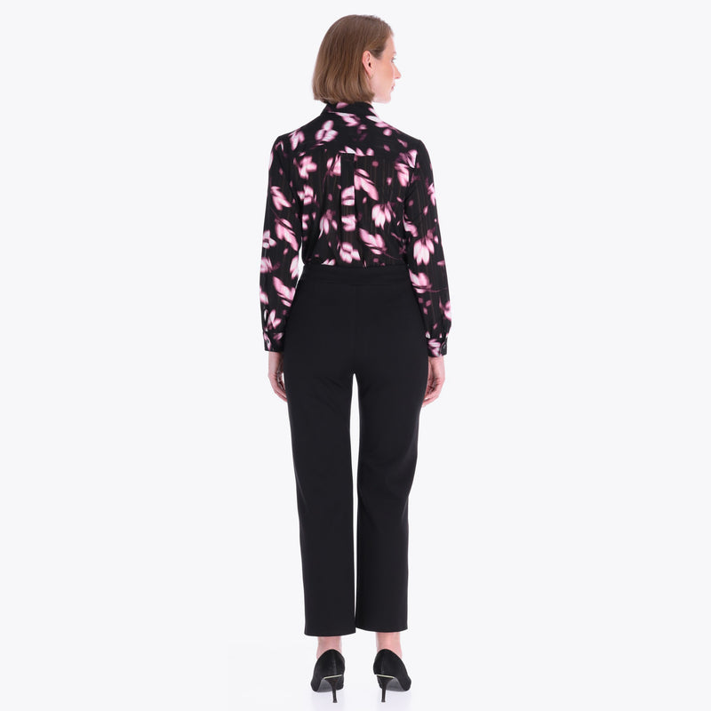 Pantalón en Tejido de Punto con Vivos