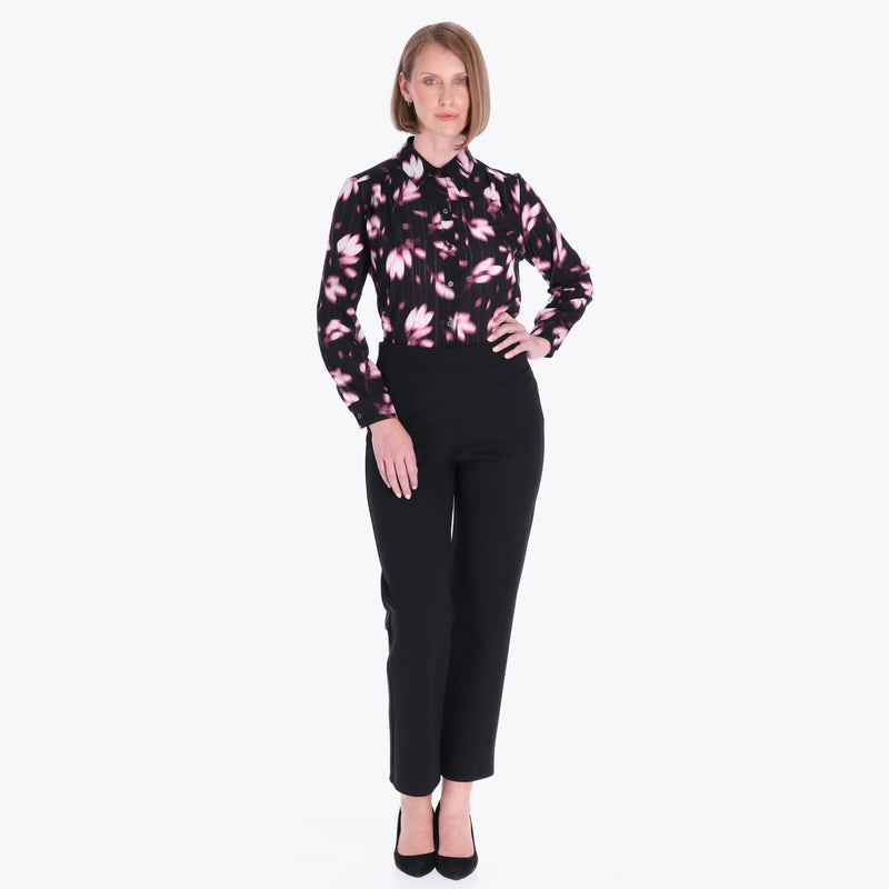 Pantalón en Tejido de Punto con Vivos