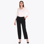 Pantalón en Tejido de Punto con Bolsas a los Costados
