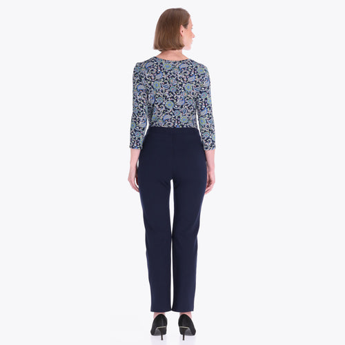 Pantalón en Tejido de Punto con Bolsas a los Costados