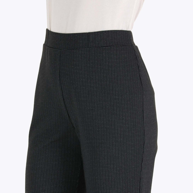 Pantalón Corte Recto con Elastico en Cintura en Tejido de Punto