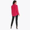 Blusa con Corbata y Escote en V en Tejido Plano