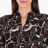 Blusa Camisera con Cuello Chino tejido Plano