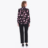 Blusa Camisera con Pliegues en Hombre tejido Plano