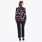 Blusa Camisera con Pliegues en Hombre tejido Plano