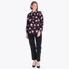 Blusa Camisera con Pliegues en Hombre tejido Plano