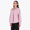 Blusa con Cuello Sport y Tablón al Frente Tejido Plano