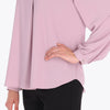 Blusa con Cuello Sport y Tablón al Frente Tejido Plano