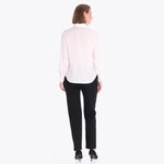 Blusa Camisera con Botones Decorativos Tejido Plano