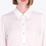 Blusa Camisera con Botones Decorativos Tejido Plano