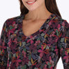 Top con Cuello Escote en V en Tejido de Punto Afelpado