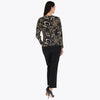 Top Escote Redondo Manga Kimono con Puño Tejido de Punto